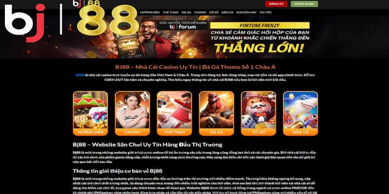 Ưu điểm thu hút tại nhà cái BJ 88